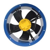 220mm EC backward curved centrifugal fan with support bracket and panel thumbnail image