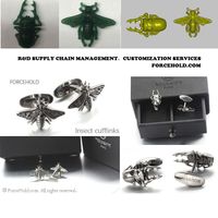 Customized Insect Bee & Scarab Stainless Steel Cuff links thumbnail image