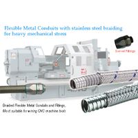 heavy series over Braided Flexible metal conduit heavy series conduit swivel fittings for CNC wiring thumbnail image