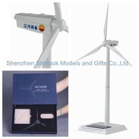 Zinc alloy and ABS plastic blades Diecast Hybrid Solar Windmill Model thumbnail image