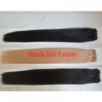 Kinky Straight Chinese Human hair extension/hair wefts/hair weaving thumbnail image