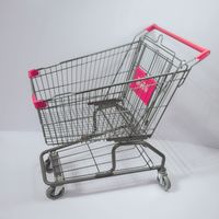 New Style Cheap 4 Wheel Shopping Cart Trolley with Baby Seat for Supermarket thumbnail image