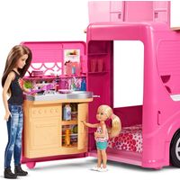 Barbie Pop-Up Camper Transforms into 3-Story Play Set with Pool thumbnail image