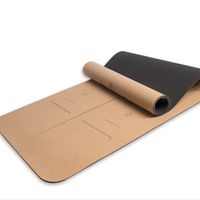 Portable lightweight natural cork nonslip yoga mats tpe base yoga mat, eco-friendly and biodegrable thumbnail image