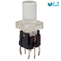 Plastic Micro Tact Switch With LED Illuminated light and cap thumbnail image