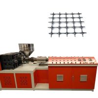 Fiberglass /PP/ PET biaxial Geogrid strip extruder/ Plastic geogrid extrusion Production line thumbnail image