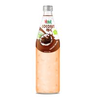 490ml Glass Bottle VINUT Coconut milk drink with Chocolate and Nata De Coco Suppliers vegan milk thumbnail image