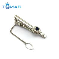 Simple style gold silver rectangle luxury tie clips for men Christmas gifts thumbnail image