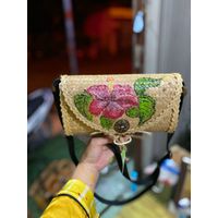 Straw Clutch Handbag, Xmeng Women Straw woven Purse Envelope Bag Wallet Summer Beach Bag for Ladies thumbnail image