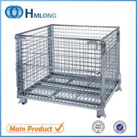 Heavy duty stackable wire container storage cage wire mesh container thumbnail image