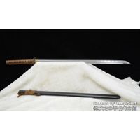Hand Forged Practical Iaito Samurai Sword 1045 Carbon Steel Full Tang Japanese Straight Blade Katana thumbnail image