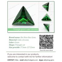 Triangle green cubic zirconia gemstone thumbnail image