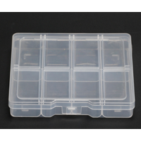 Transparent plastic box 8 compartments non-removable storage box Electronic components thumbnail image