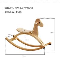 curved solid wooden rocking horse toys thumbnail image