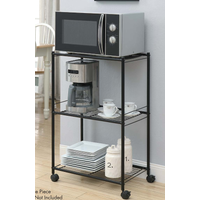 3 Tiers Steel Kitchen Microwave Rack Cart with organizing kitchen essential thumbnail image