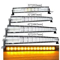 7D Lens Amber DRL Curved 12V 24V 2-Row Off Road LED Work Light Bar thumbnail image