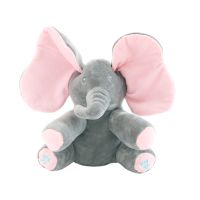 Electric toy calf elephant can play peek-a-boo, talking little elephant animal repeats what you say, thumbnail image