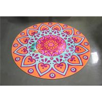 Round shape custom printed yoga mat, natural rubber yoga mat supplier thumbnail image