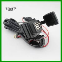 Motorcycle Mobile Waterproof Splashproof 2 USB Power Supply Port Socket Charger thumbnail image