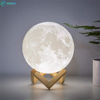 Support Drop Shipping 3D Printing Moon Lamp High Quality PLA Materials China Wholesale Factory thumbnail image