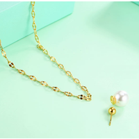 Women Charm Gold plated Stainless Steel Pearl Pendant thumbnail image