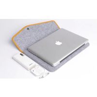 11 12 13 15 Inch Felt Laptop Bag Sleeve Pouch Notebook Computer Document Case Pouch thumbnail image