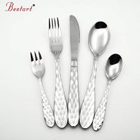 Beautiful high quality stainless steel spoon fork knife wedding cutlery set thumbnail image