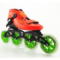 D-First Inline Speed Roller Skates Skating Wheels Yellow/Black 110mm/100mm/90mm Wear Resistant PU Ru thumbnail image