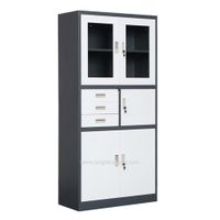 metal filing cabinet with2 glass door and 2 drawers china factory direct sell good quality thumbnail image