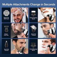 6 IN 1 Electric Head Shavers for Men Razor 9D Floating Cutter Grooming Head Shaver Wet and Dry Cordl thumbnail image