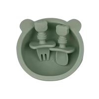 Baby Silicone Bowl And Spoon Set Baby Tableware Set For Kids Dinnerware Silicone Bowl Sets thumbnail image