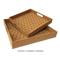 Serving Tray in Cork, Kitchen/ Living Room Accessories, Set of 2 with Printing Manufacturer thumbnail image