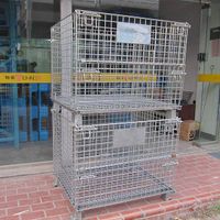 galvanized rolling folding wire cage thumbnail image