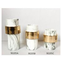 hot resin sale marble pattern english letter shape candle holder for home decoration thumbnail image