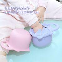 BPA Free Food grade No Spill Baby Food Snack Storage Silicone Container Cup Bowl With Handles thumbnail image