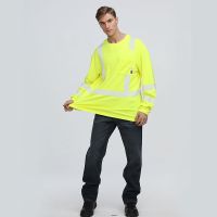 High visibility cotton long sleevefire resistant men's shirts thumbnail image