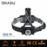 OKADU HT1H Adjustable Cree XM-L2 T6 Head Light USB 1200Lm Led Headlamp with Red Warning Light thumbnail image