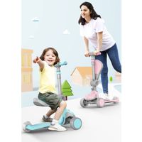 Deluxe birthday gift scooter 3 en 1 kick scooter with LED Flashing Wheel Music thumbnail image