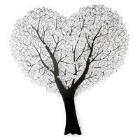 (Heart shape 1) Metal Tree Wall Decor thumbnail image