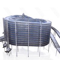 Food Factory Customized IQF Bakery Pizza Spiral Cooling Conveyor Belt Machine thumbnail image