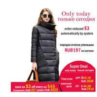 Duck down jacket for women winter 2019 women long overcoat coats Casual ultra-thin warm thumbnail image