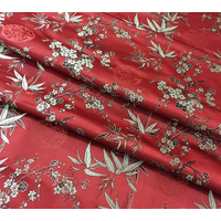 Chinese silk cheongsam Chi-pao fabric Ancient plum bamboo embroidery brocade thumbnail image