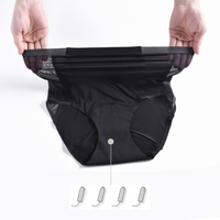 Custom Logo Mesh 4 Layers Period Panties EU Size High Waist High Absorbent Leak Proof Menstrual Pant thumbnail image