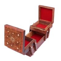 Handmade Wooden Jewellery Box for Women Jewel Organizer Hand Carved Carvings Gift Items thumbnail image
