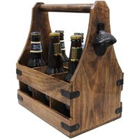 6-Pack Beer Carrier with Metal Bottle Opener thumbnail image