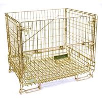 Foldable galvanized metal security wire mesh storage roll cage thumbnail image
