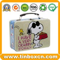 Tin lunch box,lunch tin box,tin box with handle,gift tin box thumbnail image