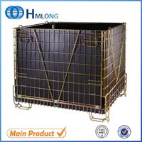 China rigid foldable industrial metal cage storage container thumbnail image