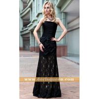 DORISQUEEN A-line strapless black manufacturer evening dresses zuhair murad  30556 thumbnail image