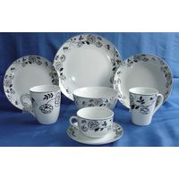 Porcelain Coupe Dinnerware Set, Full Rim Decal thumbnail image